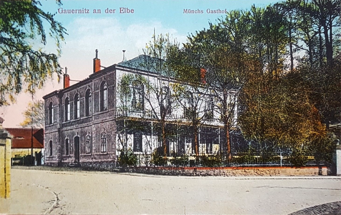 Münchs Gasthof, Postkarte Nr. 22247, Verlag Brück & Sohn, Meißen